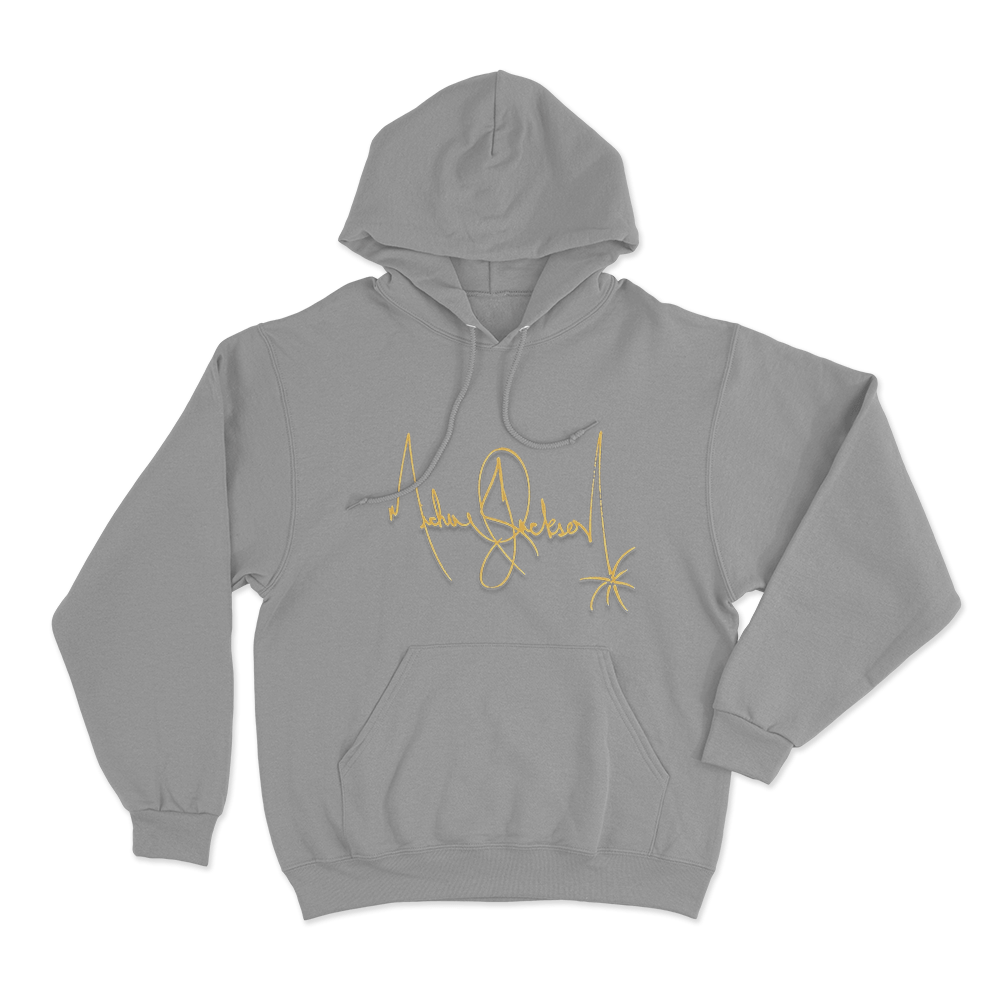 Michael Jackson Signature Unisex Hoodie Grey Michael Jackson Signature Unisex Hoodie Grey