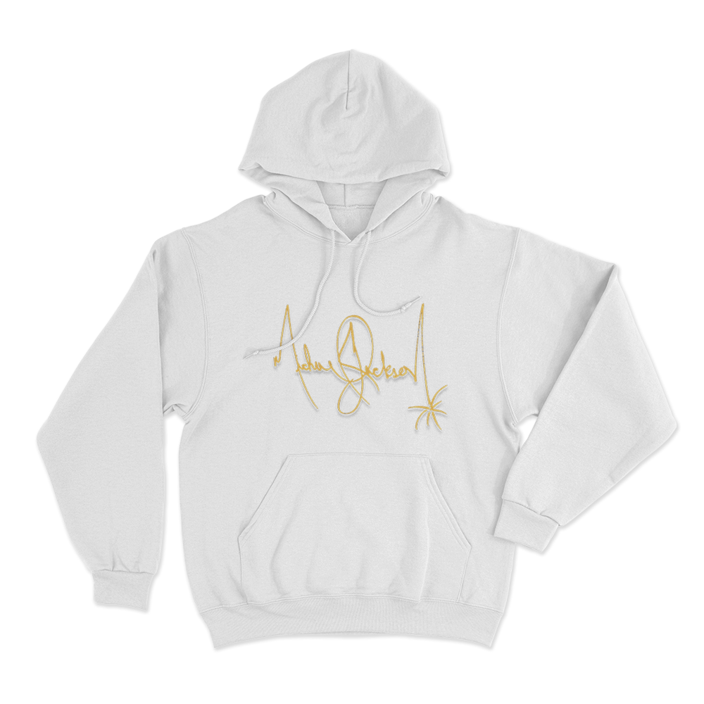 Michael Jackson Signature Unisex Hoodie White Michael Jackson Signature Unisex Hoodie White
