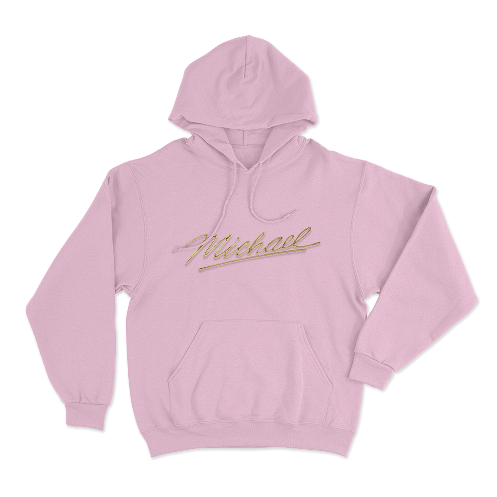 Michael Signature Unisex Hoodie Pink Michael Signature Unisex Hoodie Pink