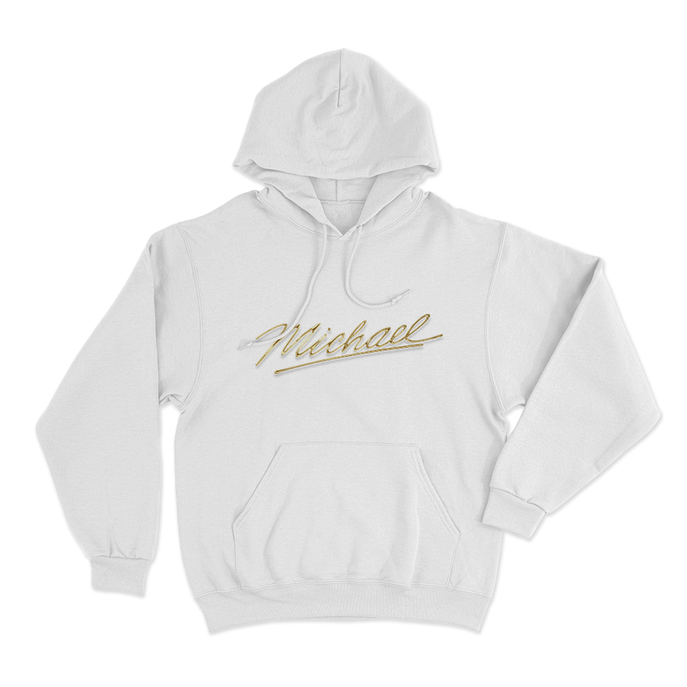 Michael Signature Unisex Hoodie White Michael Signature Unisex Hoodie White