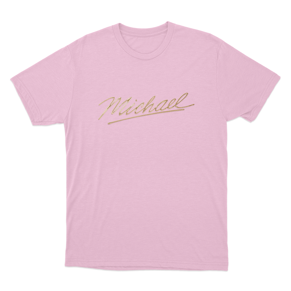 Michael Signature Unisex T Shirt Pink Michael Signature Unisex T Shirt Pink