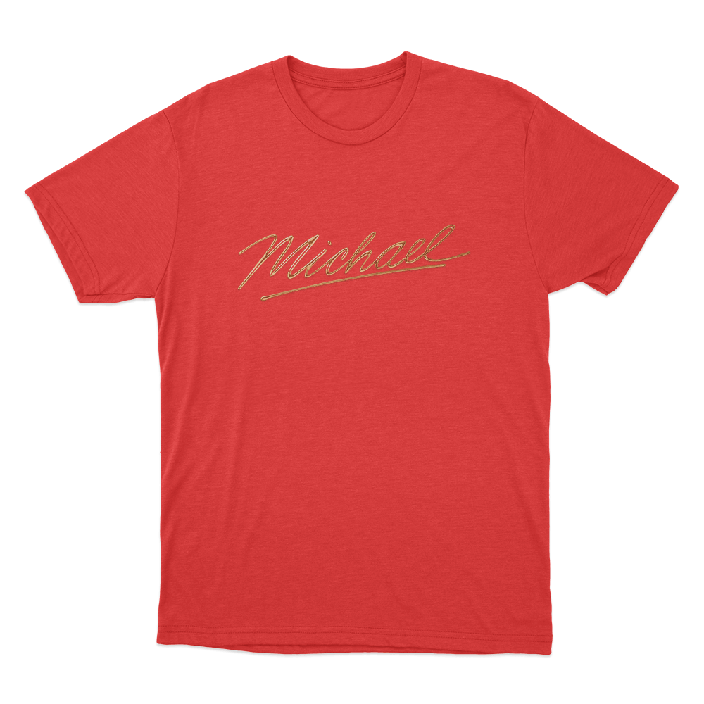 Michael Signature Unisex T Shirt Red Michael Signature Unisex T Shirt Red