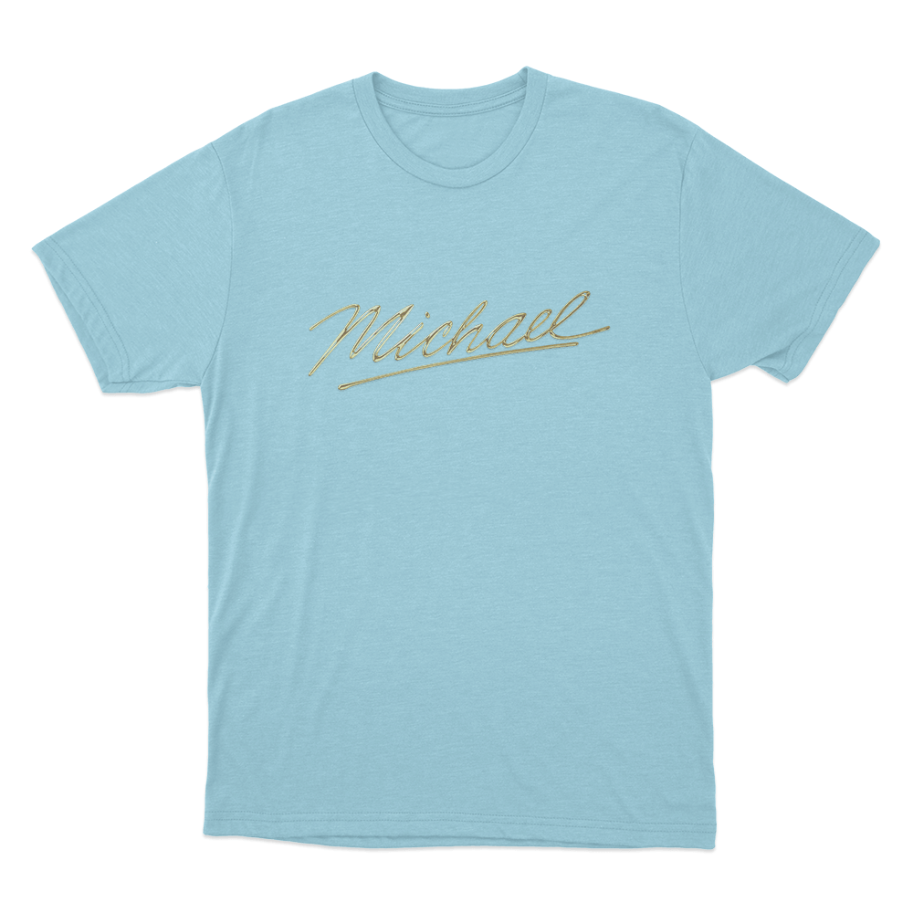 Michael Signature Unisex T Shirt Sky Blue Michael Signature Unisex T Shirt Sky Blue