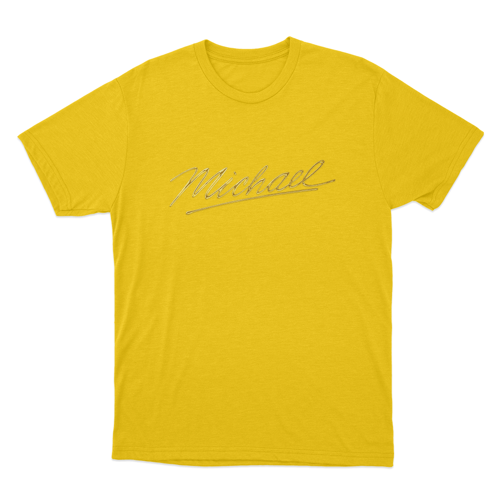 Michael Signature Unisex T Shirt Yellow Michael Signature Unisex T Shirt Yellow