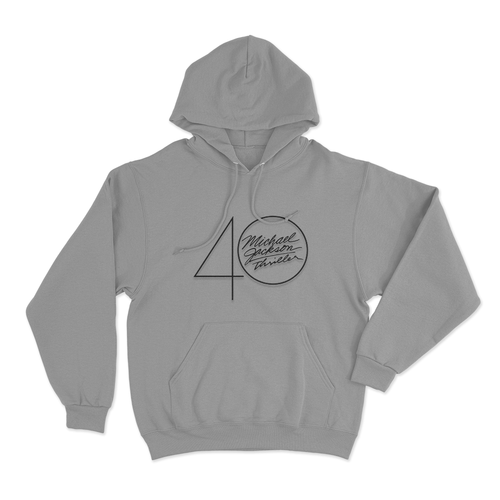 Thriller 40 Logo Unisex Hoodie Grey Thriller 40 Logo Unisex Hoodie Grey