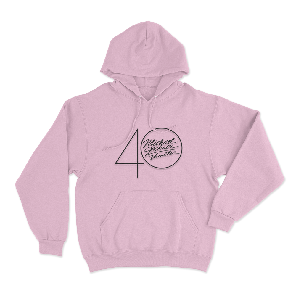 Thriller 40 Logo Unisex Hoodie Pink Thriller 40 Logo Unisex Hoodie Pink