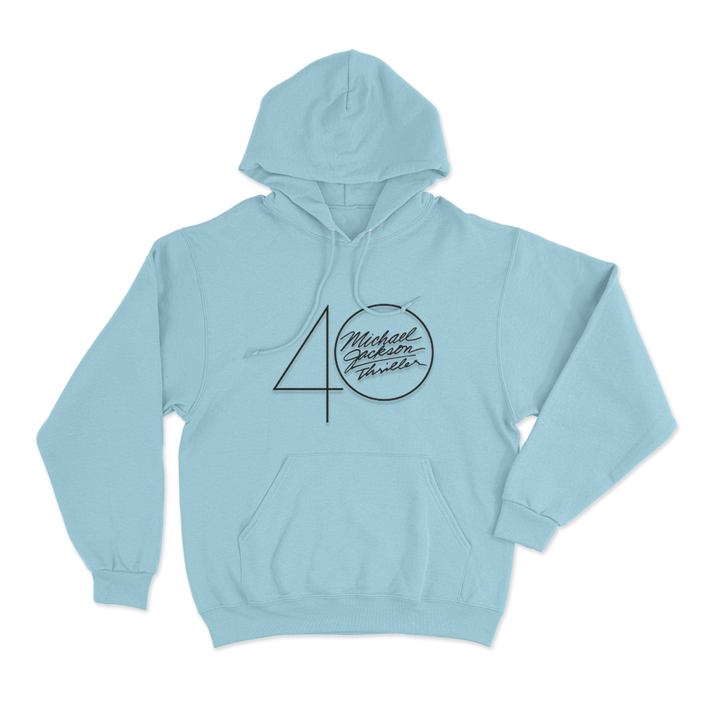 Thriller 40 Logo Unisex Hoodie Sky Blue Thriller 40 Logo Unisex Hoodie Sky Blue