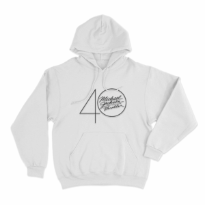Thriller 40 Logo Unisex Hoodie White