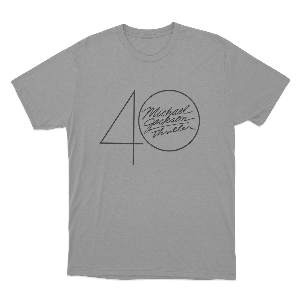 Thriller 40 Logo Unisex T Shirt Grey Thriller 40 Logo Unisex T Shirt Grey