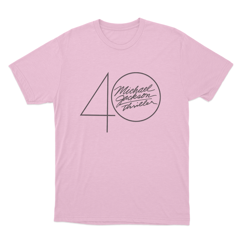 Thriller 40 Logo Unisex T Shirt Pink Thriller 40 Logo Unisex T Shirt Pink