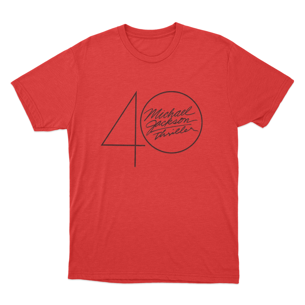 Thriller 40 Logo Unisex T Shirt Red Thriller 40 Logo Unisex T Shirt Red