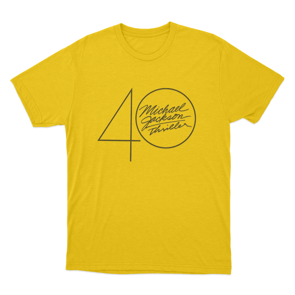 Thriller 40 Logo Unisex T Shirt Yellow Thriller 40 Logo Unisex T Shirt Yellow