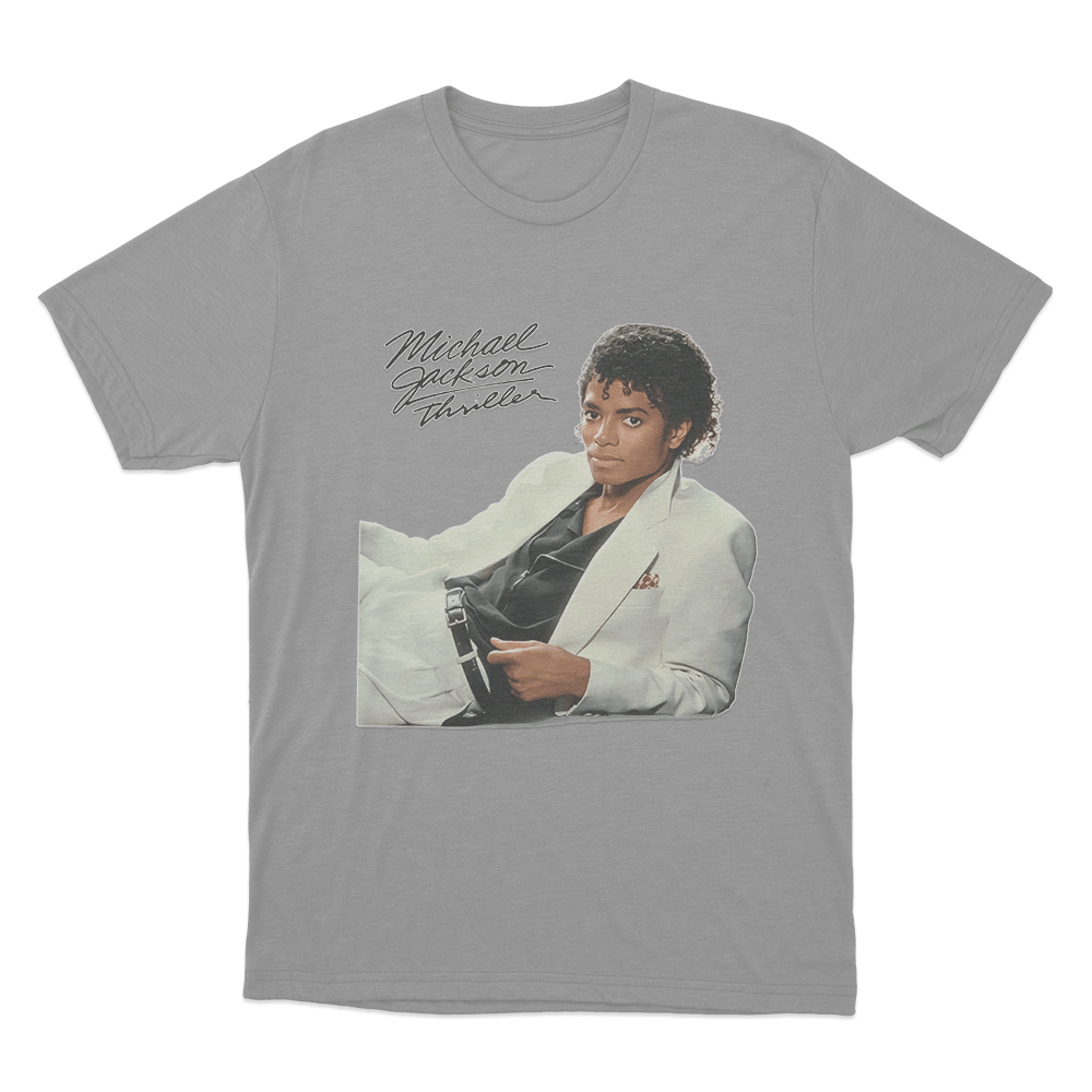Thriller Album Unisex T Shirt Grey Thriller Album Unisex T Shirt Grey