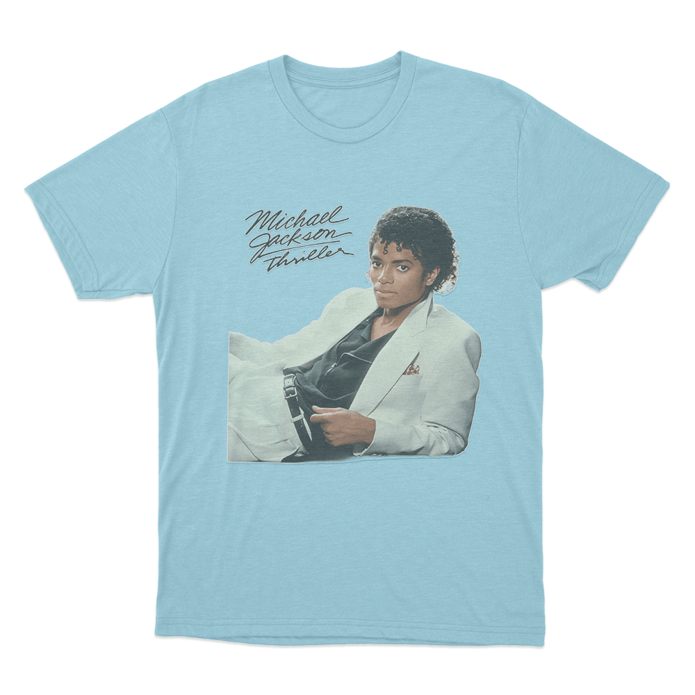 Thriller Album Unisex T Shirt Sky Blue Thriller Album Unisex T Shirt Sky Blue